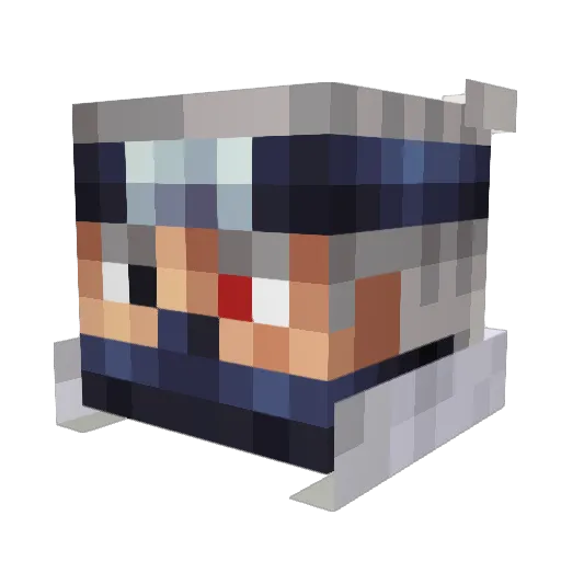 Ai_Nou Minecraft avatar head, 3D render