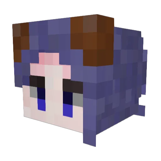 Aiaia02 Minecraft avatar head, 3D render