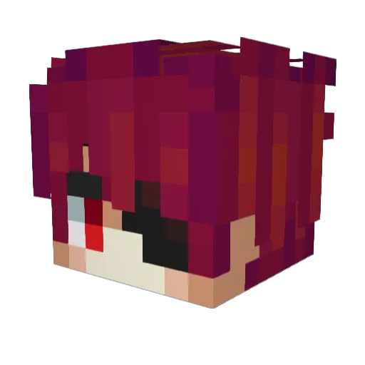 Aiakaso Minecraft avatar head, 3D render