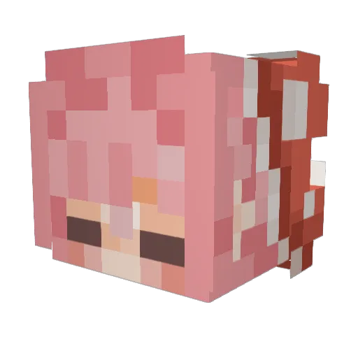 AicesSkycean Minecraft avatar head, 3D render