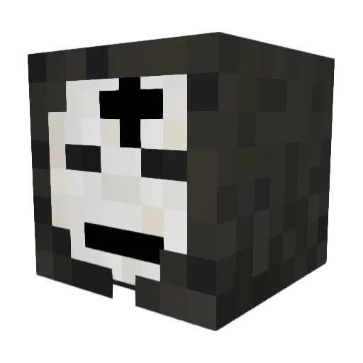 Aichmophobia Minecraft avatar head, 3D render