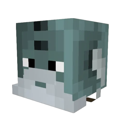 Aichomancer Minecraft avatar head, 3D render