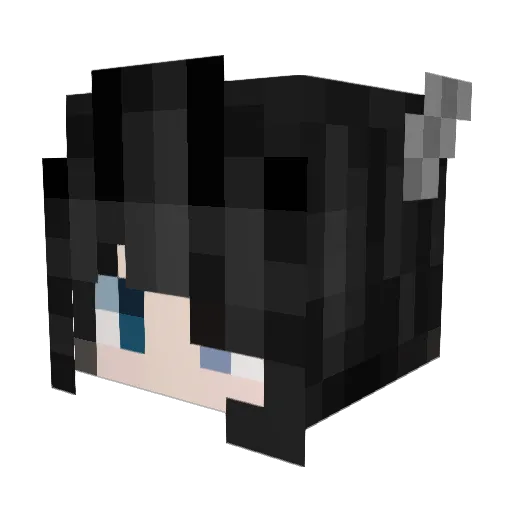 Aicrocs Minecraft avatar head, 3D render