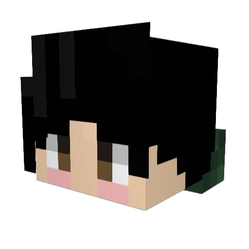 Aicrum Minecraft avatar head, 3D render