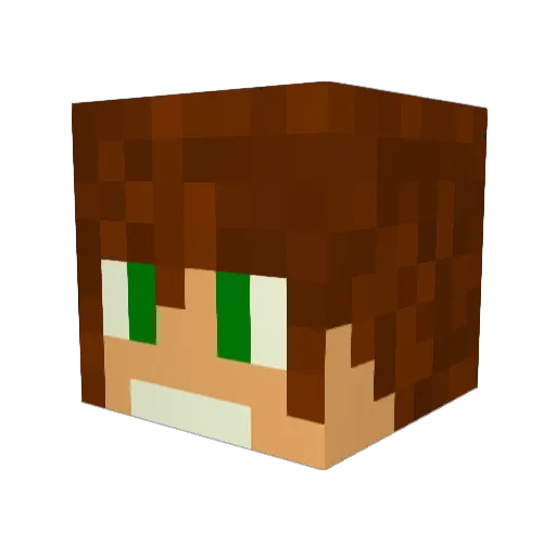 Aid3d Minecraft avatar head, 3D render