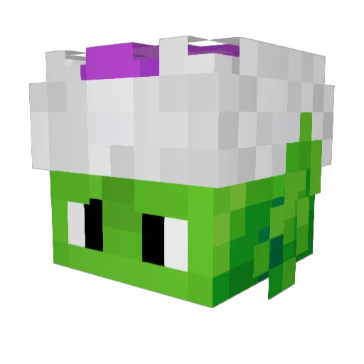 Aid_K Minecraft avatar head, 3D render