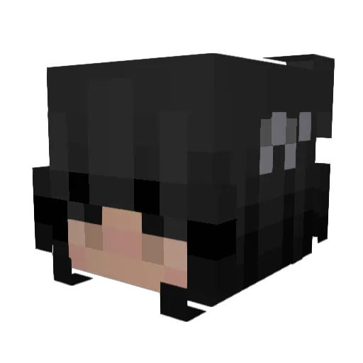 AidaIro Minecraft avatar head, 3D render