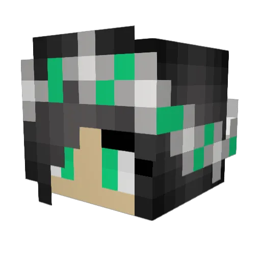AidaZak Minecraft avatar head, 3D render