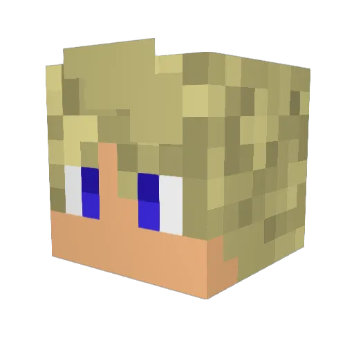 AidanRD Minecraft avatar head, 3D render