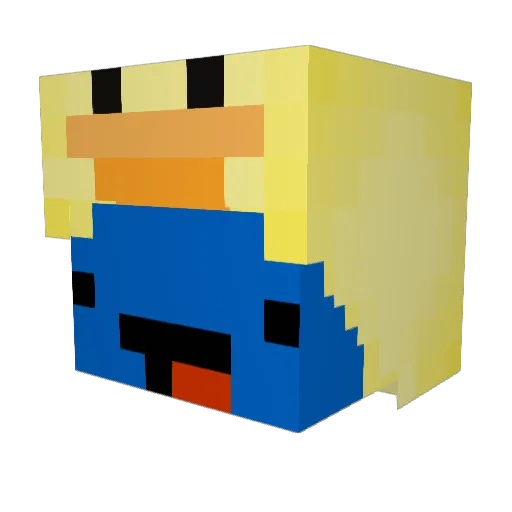 Aidanrocko Minecraft avatar head, 3D render