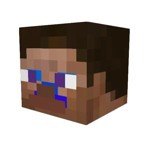 Aidblox Minecraft avatar head, 3D render