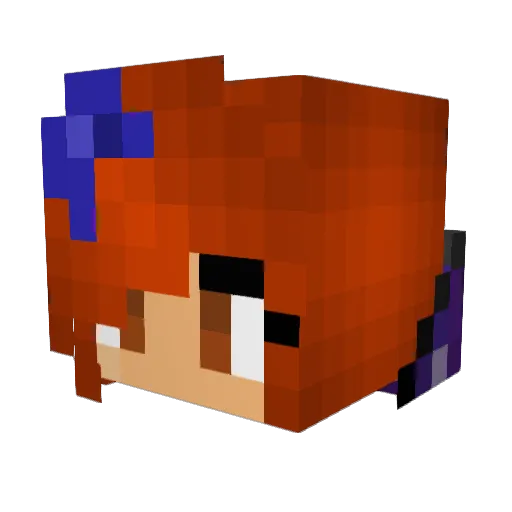 Aideen00 Minecraft avatar head, 3D render