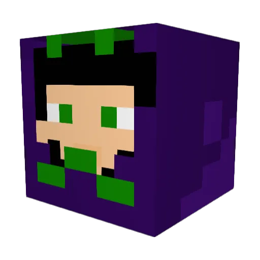 Aideen696 Minecraft avatar head, 3D render
