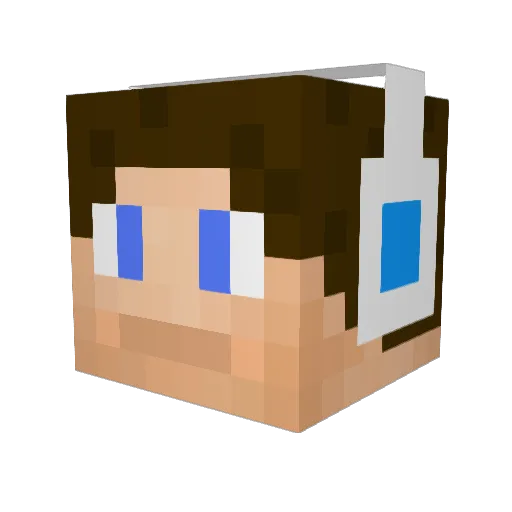 Aideffect Minecraft avatar head, 3D render