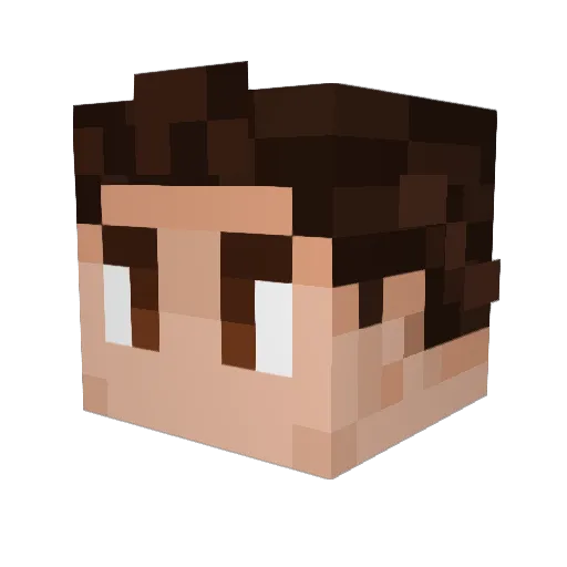 Aiden7855 Minecraft avatar head, 3D render