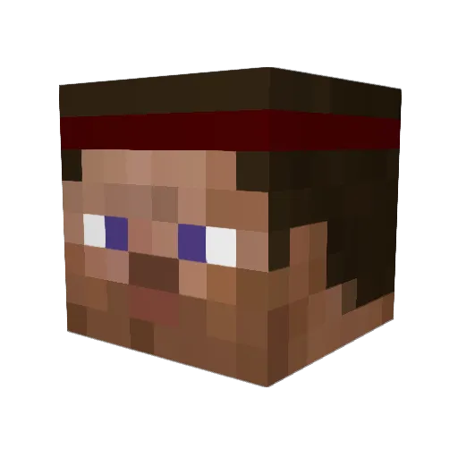 AidenIshtar Minecraft avatar head, 3D render