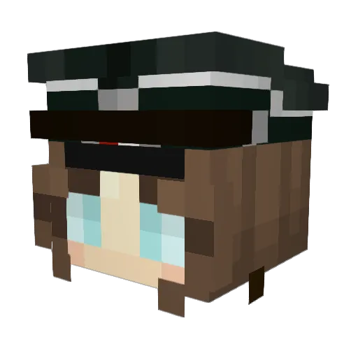 AidenKeller Minecraft avatar head, 3D render