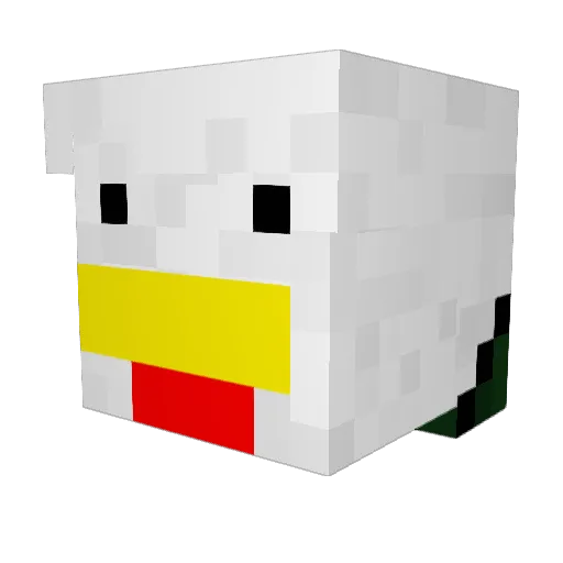 AidenLeela Minecraft avatar head, 3D render