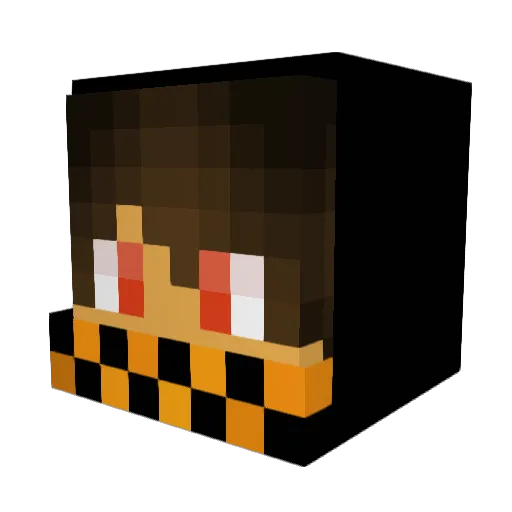 AidenMoore Minecraft avatar head, 3D render
