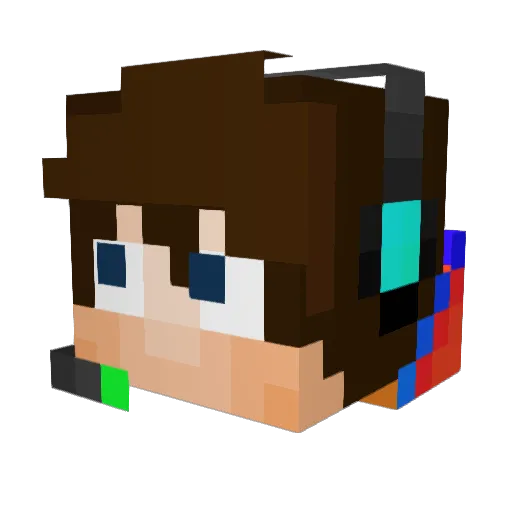 AidenPlay14 Minecraft avatar head, 3D render