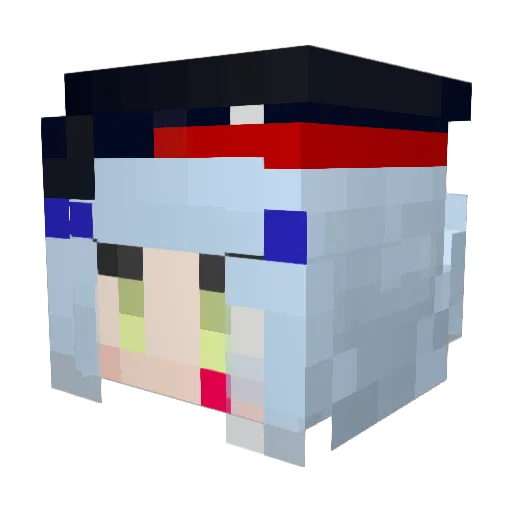 Aiden_Scarlet Minecraft avatar head, 3D render