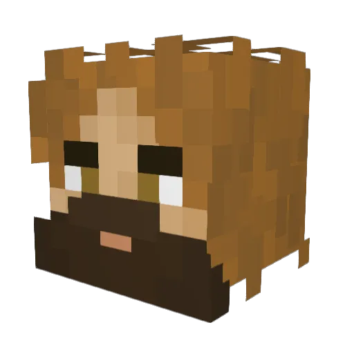 Aidenjk03 Minecraft avatar head, 3D render