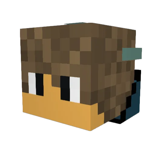 AidenlikesPupper Minecraft avatar head, 3D render
