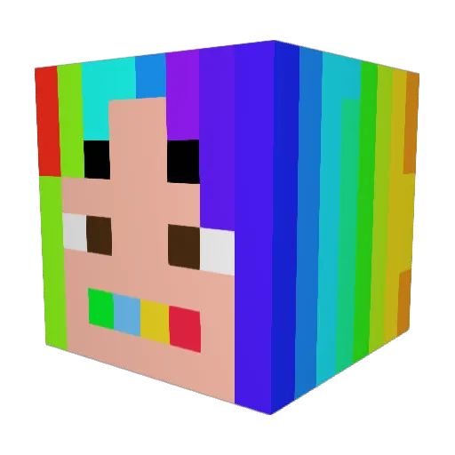 Aido69 Minecraft avatar head, 3D render