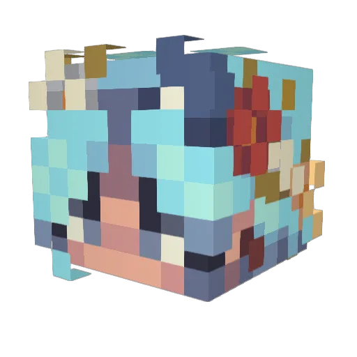 AidrieaRose Minecraft avatar head, 3D render