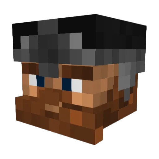 Aidu Minecraft avatar head, 3D render