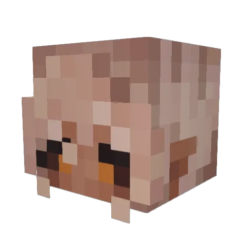 Aidvian Minecraft avatar head, 3D render