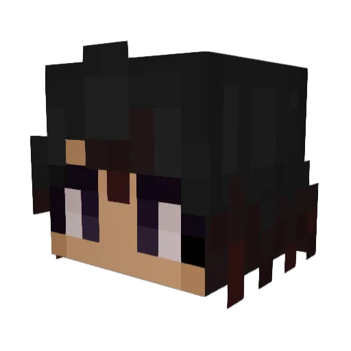 Aidxzi Minecraft avatar head, 3D render