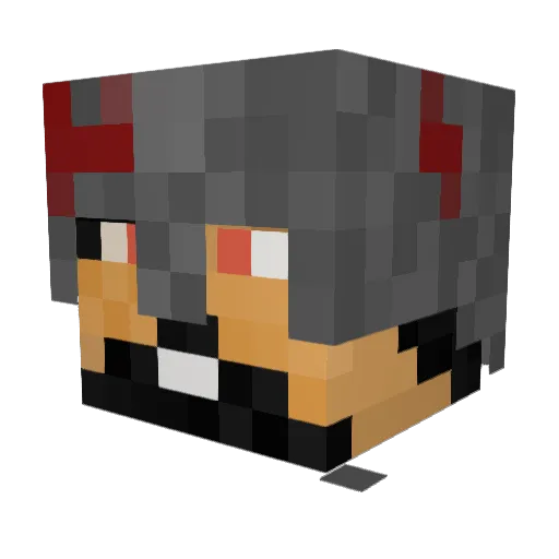 AieSiU1 Minecraft avatar head, 3D render