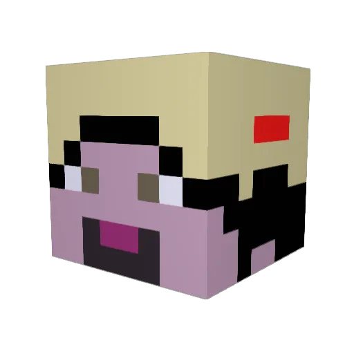 Aiedail_112 Minecraft avatar head, 3D render