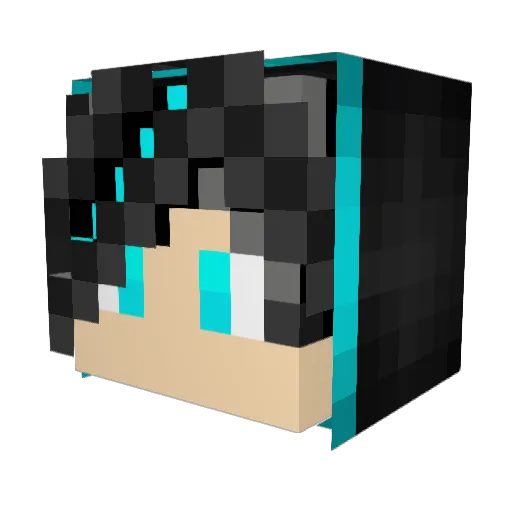 Aiekel Minecraft avatar head, 3D render