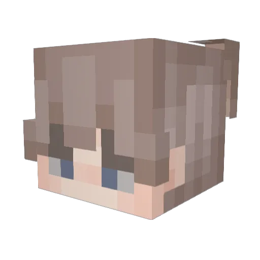 Aiev Minecraft avatar head, 3D render