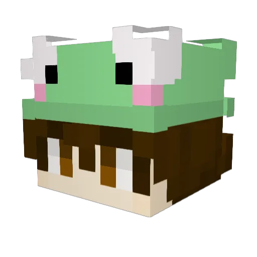 Aiexys Minecraft avatar head, 3D render