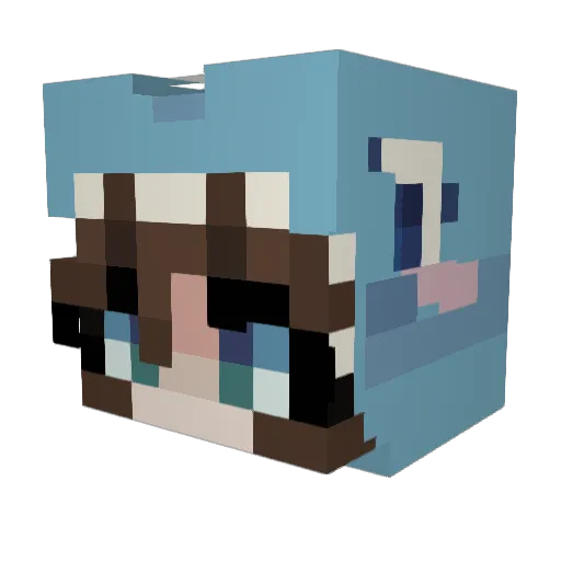 Aifnyn Minecraft avatar head, 3D render