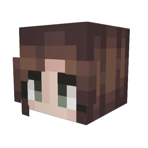 Aigeus Minecraft avatar head, 3D render