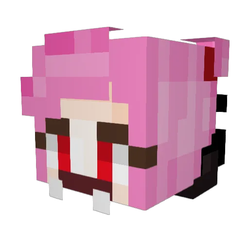 Aighz Minecraft avatar head, 3D render