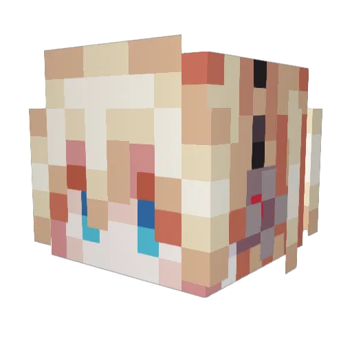Aigis1x Minecraft avatar head, 3D render