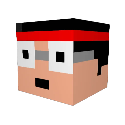 AigleChene Minecraft avatar head, 3D render