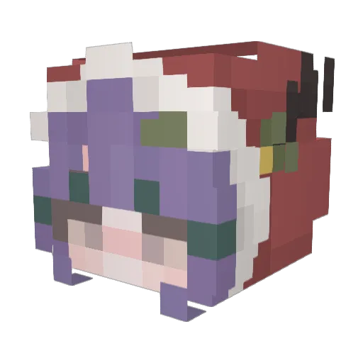 Aihara__Yan Minecraft avatar head, 3D render