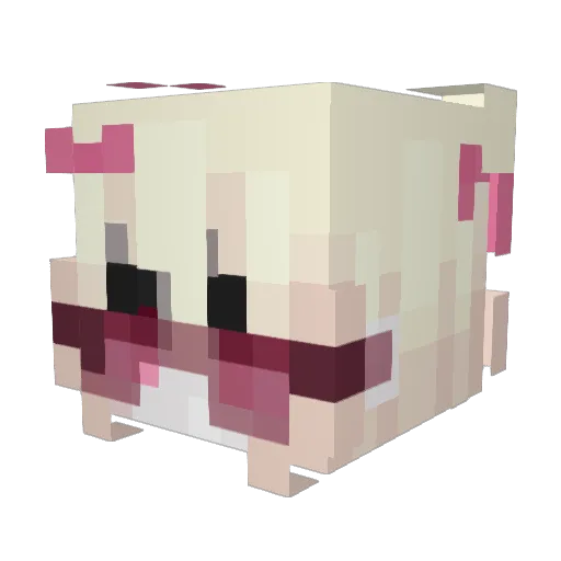 Aiioi Minecraft avatar head, 3D render