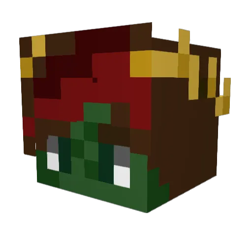 Aik30 Minecraft avatar head, 3D render