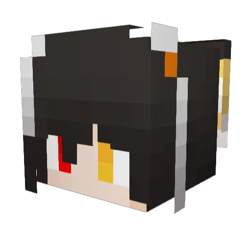 Aikatsuyuri Minecraft avatar head, 3D render