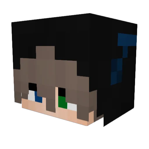 Aikend Minecraft avatar head, 3D render