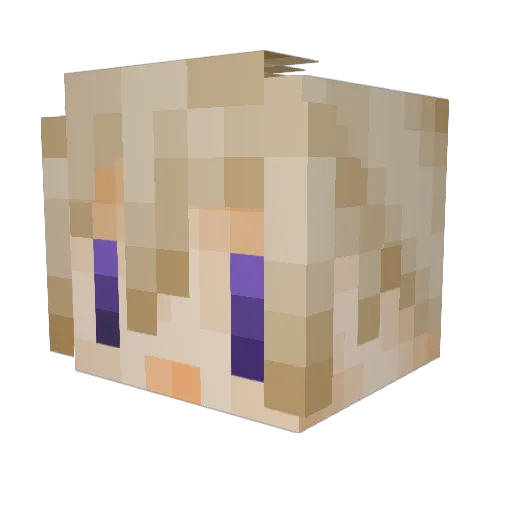 Aikesi Minecraft avatar head, 3D render