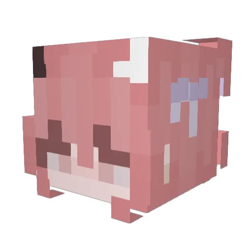 Aikesita Minecraft avatar head, 3D render