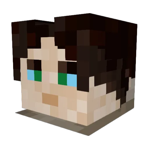 AikhtarWahid Minecraft avatar head, 3D render